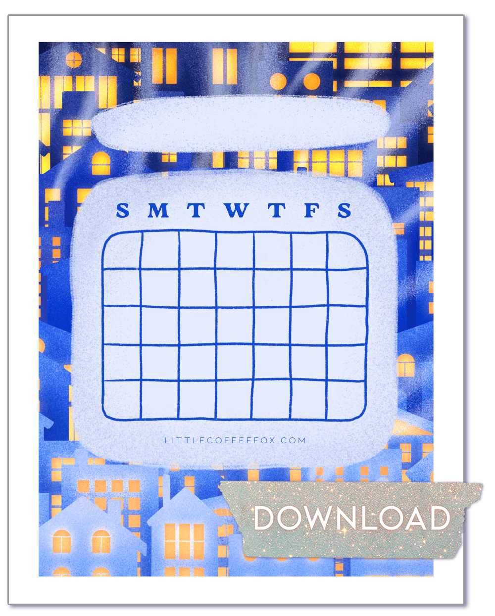 Blue City Academic Calendar Printable