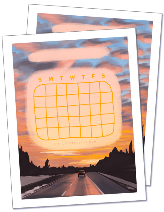 Sunrise Drive Academic Calendar Printable