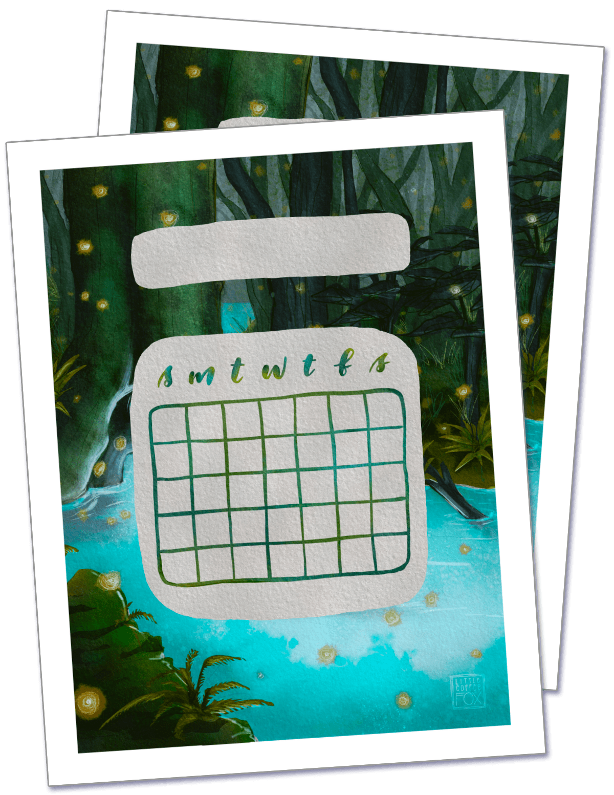 Magic Swamp Academic Calendar Printable