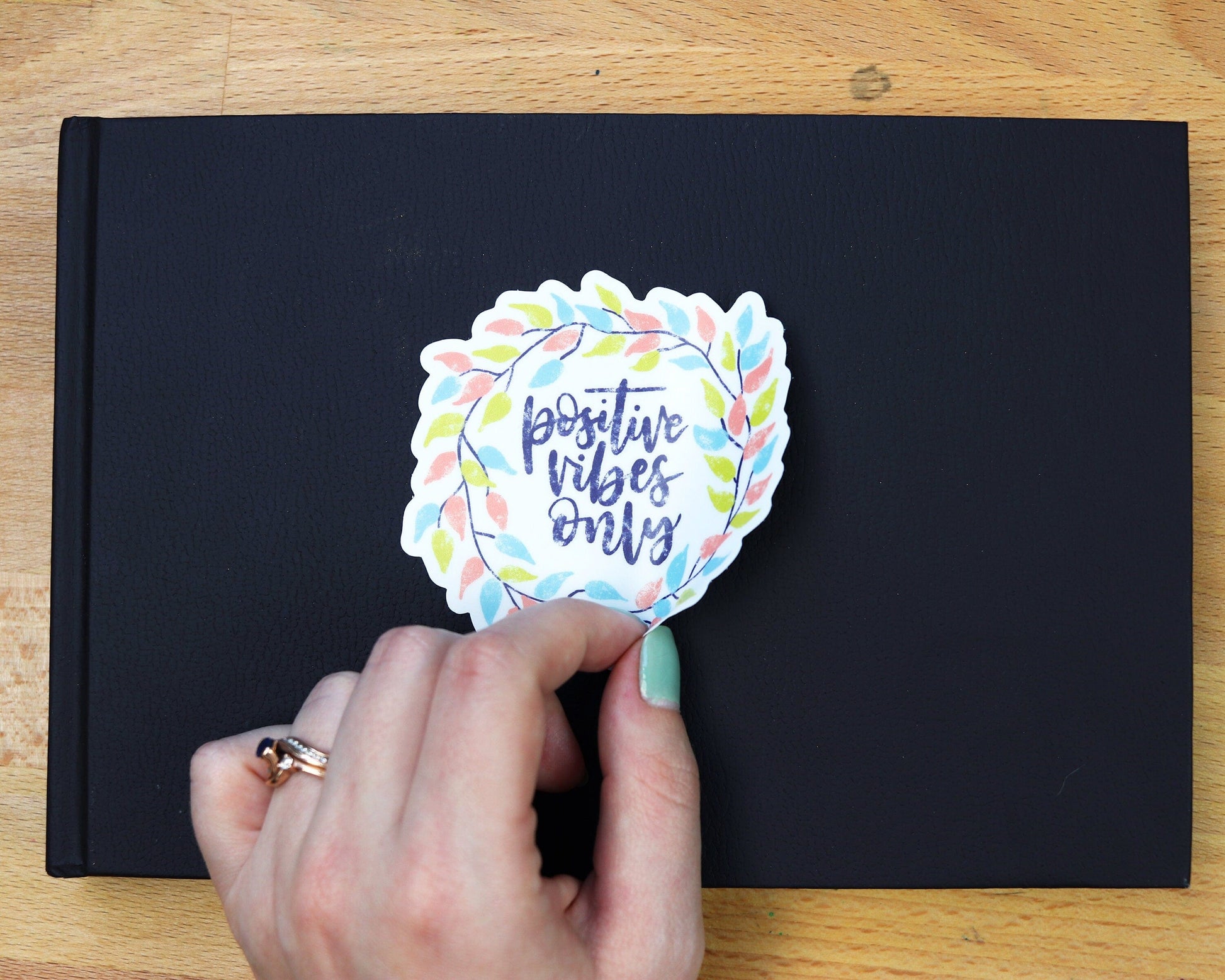 Polite Delight 5 Stickers Collection: Hand Lettered Die Cut Inspirational Quotes Bullet Journal Stickers Set for Journals Planners & Laptops